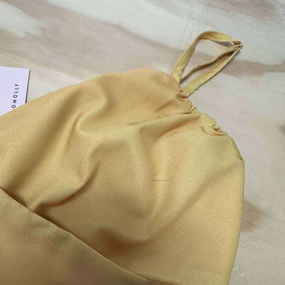 NWT Hello Molly Twin Flame Midi Dress Slit Ombre Yellow Orange Sz 2 Summer Party - Picture 9 of 10